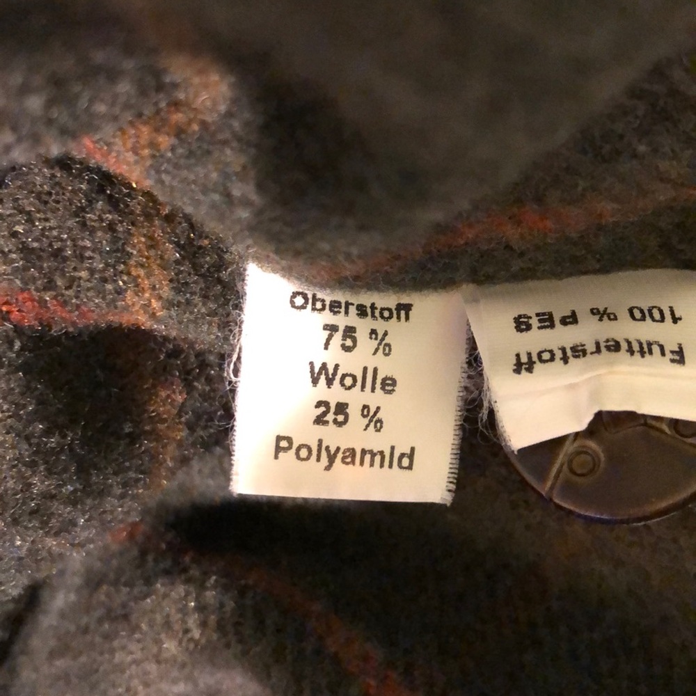 dark forest green wool blend heavy coat - Picture 8 of 9